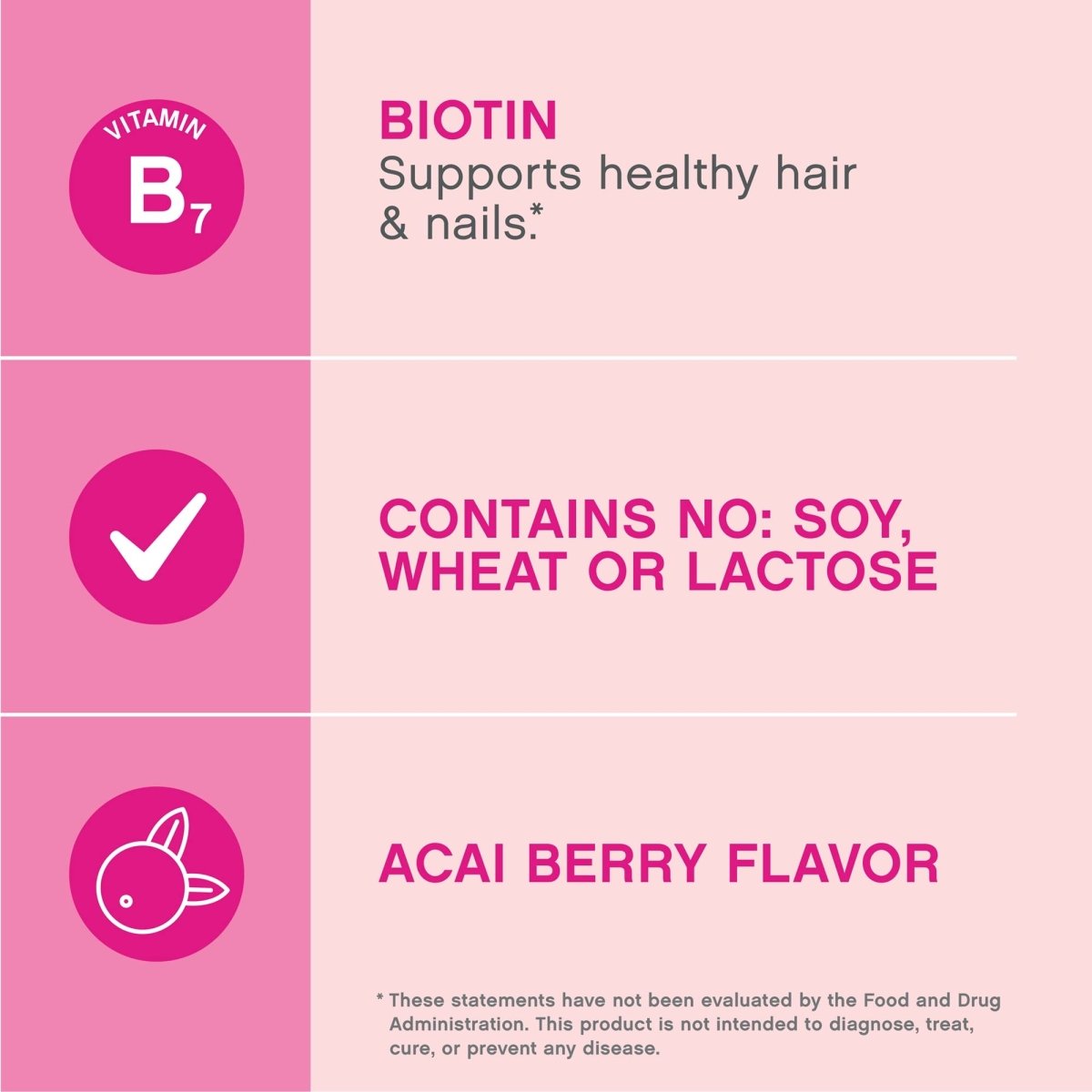 NeoCell Biotin Beauty Soft Chews - Acai Berry Flavor - 30 Count